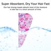 RETON 4 Pack Microfiber Hair Drying Towel, Hair Towel Wrap for Kids Girls Women, Super Absorbent Hair Turbans for Wet Hair, Fast Drying Hair Wrap with Buttons for Curly Long Thick Hair