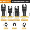EXKRAEFT 30 PCS Oscillating Tool Blade, Universal Titanium Multi Tool Blades for Metal Nails Wood Plastic and Hard Material, Oscillating Saw Blades Fit Dewalt Milwaukee Ryobi Rockwell Fein