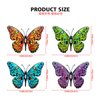 Metal Butterfly Wall Decor - 9.6" Outdoor Fence Wall Art Decor, Hanging Decoration for Garden Yard Living Room Bedroom Patio Balcony(4 Pack)