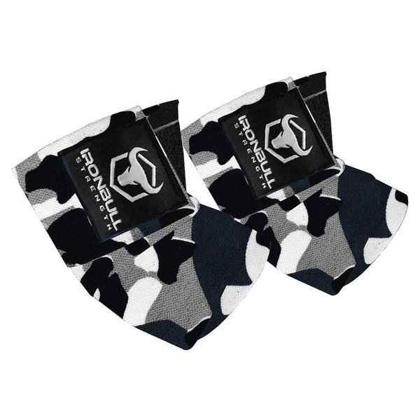 Elbow Wraps (1 Pair) - 40" Elastic Elbow Support & Compression - For Weightlifting, Powerlifting, Fitness, Cross Training & Gym Workout - Elbow Straps for Weight Lifting (Camo/White)