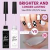 Makartt Gel Nail Polish Liner Set 8ML, 2 Color Nail Art Winter French Polish White Black for French Tip Swirl Draw Nail Soak Off UV Curing Built Thin Brush Manicure Set For Salon DIY