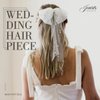 Jeairts Bridal Hair Bow Veil Pearl Wedding Hair Piece White Tulle Bow with Clip Bachelorette Party Hair Accessories for Women and Girls