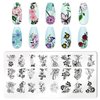 JERCLITY 6pcs Flower Nail Stamping Plate Nail Stamping Kit for Nails Rose Flower Lotus Butterfly Leaf Image Plates Nail Art Design Template Print Nail Stamper Kit for Women