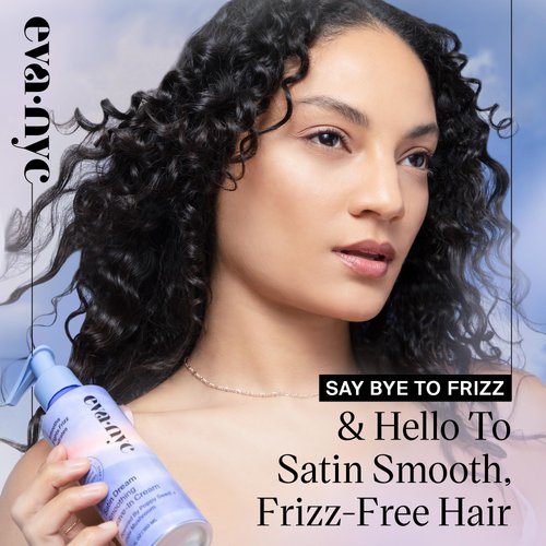 Eva NYC Satin Dream Smoothing Leave-In Hair Cream, Hair Care for Thick Hair Types, Daily Leave In Conditioner to Soften Hair, GMO-Free Anti Frizz Hair Products, 5.4 fl oz