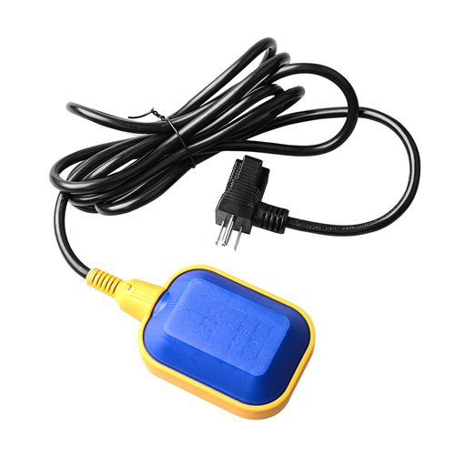 OELFFOW Sump Pump Universal Tethered Float Switch AC 15A 110~250V Piggyback Style Plug with 10 Feet Cord, Used in Sewage Pump, Water Tank, Septic Tank Pump, etc.