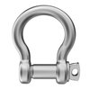 2 Pcs 1/2 Inch 304 Stainless Steel D Ring Shackles 12 mm Screw Pin Anchor Shackle for Traction Steel Wire, 12 mm