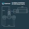 Eastman Ice Maker Installation Kit with Brass Inserts, 1/4 Inch Compression, 25 Foot Polyethylene Ice Maker Connectors, White, 48362