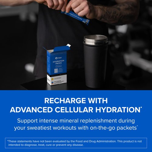 Designs for Sport Electrolytes Powder Hydration Packets - Zero Sugar Electrolyte Drink Mix for Water - D-Ribose, Zinc + Vitamin C for Energy & Recovery - NSF Certified, Clementine Flavor (14 Packets)