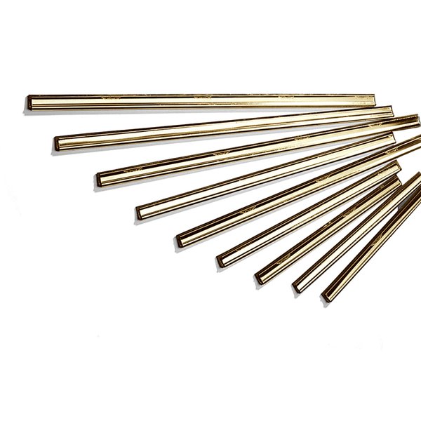 Ettore 1119 Master Brass Clipped Squeegee Channel with Rubber, Size 6 (Pack of 12)