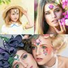16 PCS Rainbow 3D Rhinestone Crystal Tattoo Sticker for Women Eyebrow drill Glitter Eyeliner Eyebrow Makeup Face Eyes Diamond Temporary Tattoo Festival Decorations Accessory