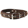 High Quality Genuine Leather Braided Dog Collar, Brown 7/8" Wide. Fits 13"-16" Neck. Overall length 18