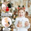 DIUEWOW Christmas Headbands Christmas Glitter Elk Antlers Hair Bands Gold Sequin Reindeer Antler Headbands Holiday Party Accessory for Women and Girls
