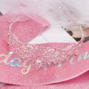 SuPoo Pink Birthday Princess Birthday Sash and Crown Set Birthday Girl Crown Rhinestone Tiara for Women Crystal Headband Happy Princess Birthday Party Decorations Headpieces Hair Accessories