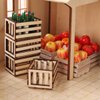 Toyvian 3PCS Miniature Dollhouse mini baskets miniature craft mini storage baskets Crate, Wooden Milk