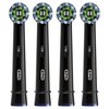 Oral-B Cross Action Replacement Brush Heads for an Oral-B Electric Toothbrush, Pack of 4, Black
