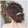 Allereyae Crystal Peacock Hair Clip Barrette Green Rhinestone Hair Barrette Clip Crystal Wedding Headpieces CZ Peacock Head Clip Headwear Bride Hair Accessories for Women