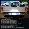 D-Lumina LED License Plate Lights Tag Lamp Assembly w/Red OLED Neon Tube Compatible with Chevy Silverado GMC Sierra 1500 2500 3500 Suburban Tahoe Cadillac Escalade EXT, 6000K White 2-Pieces