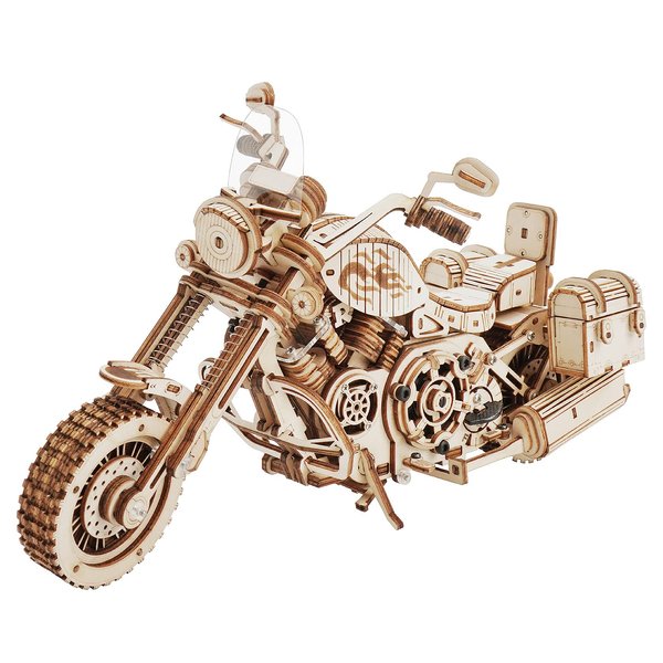 Rowood 3D Puzzles for Adults, Model Car Kits, Wooden Model Kit for Adults to Build,DIY Motorcycle Mechanical Gears Building Set Toys for Boys, Christmas Birthday Gift