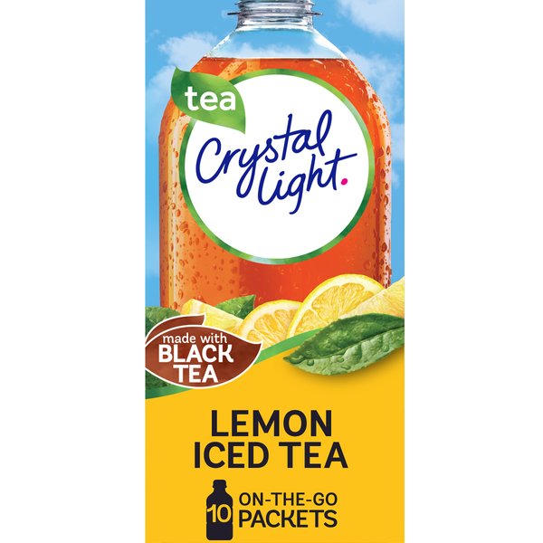 Crystal Light Iced Tea On The Go with Lemon, 10-Count, 0.7-Ounce Packages (Pack of 6)