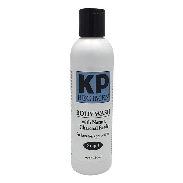 Keratosis Pilaris Exfoliating Face & Body Cleanser Wash with Natural Charcoal Beads Plus Essential Oils, Exfoliate Back & Butt Acne, Get Rid of Rough Skin & Red Bumps 6 oz