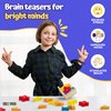 Zen Fun 3D Wooden Brain Teaser Puzzles for Kids - 20 and 40 pcs, L and T Shape Wooden Puzzle Cube, Desk Puzzle for Office Adult, 3D Block Puzzle Cubes, Wood Block Puzzle