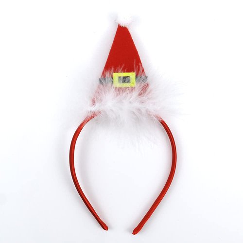 Christmas Headband Red Hair Band Red Christmas Hair Accessories for Girls Women Birthday Party New Year Wedding Celebration Gift (Hat)