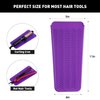 ZAXOP 2 Pack Heat Resistant Silicone Mat Pouch for Flat Iron, Curling Iron,Hair Straightener,Hair Curling Wands,Hot Hair Tools (Purple & Black)