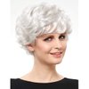 Short Curly White Wigs Natural Layered Synthetic Wigs Halloween Cosplay Costume Wig for Women