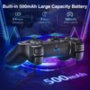 Powerextra PS-3 Wireless Controller for PS-3, 2 Pack High Performance Gaming Controller with Upgraded Joystick Double Shock for Play-Station 3 (Black and Blue)