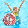 Hsei 3 Pcs Inflatable Beach Ball Glitter Beach Ball Christmas Swimming Pool Balls Floatable Confetti Ball Christmas Outdoor Decor for Beach Party Xmas Party Favor(Rose Gold)
