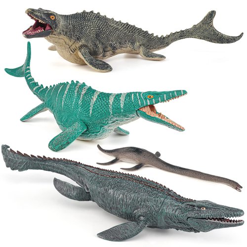 Prehistoric Ocean Sea Marine Dinosaur Animal Figurines Playsets 4 PCS Mosasaurus Model Figures Party Favors Decoration Collection Set Toys for Boys Girls Kid Toddlers