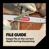 Oregon Universal Chainsaw Field 7pc Sharpening Kit - Includes 5/32-Inch, 3/16-Inch, and 7/32-Inch Round Files, 6-Inch Flat File, Handle, Filing Guide, and Travel Pouch (617067)
