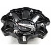 FUEL Matte Black Chrome Rivets Wheel Center Caps One (1) 1002-53B M-447 8-Lug (with Screws)