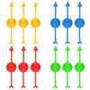 12pcs Game Spinners, 3.94inch Plastic Spinners Arrow Game Spinners 4 Color Board Game Spinners Prize Spinning Wheel Twister Fidget Spinner Replacement for Classroom Board Activities DIY Toy Projects