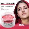 VOLLUCK Red Temporary Hair Dye Wax Natural Instant Hair Color Wax Pomades 4.23 oz,Hair Styling Clay for Party, Cosplay, Halloween,Christmas
