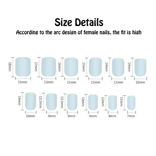 ANDGING Pure Grey Press on Nails Short Medium Square Fake Nails with Glossy Design Acrylic Coffin Glue on Nails Manicure Press on Nail Reusable False Nails Full Cover Stick on Nails for Wedding 24Pcs