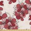 Ambesonne Floral Fabric by The Yard, Japanese Culture Cherry Blossom Coming of The Spring Birth of The Nature, Decorative Fabric for Upholstery and Home Accents, 1 Yard, Cream Pink