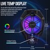 TRILINK Phone Cooler with Rechargeable Battery, Phone Cooling Fan for Gaming Fit All Types of iPhone Android Smartphones, Mobile Phone Radiator with LED Temperature Display/Universal Clamp/RGB LEDs