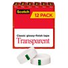 Scotch Transparent Tape, 3/4 in x 1000 in, 12 Boxes/Pack (600K12)