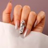 Rumtock CZ Crystal Beads Women Nail Cap Finger Tip Manicure Protective Nail Art for Women Girls Statement Punk Jewelry