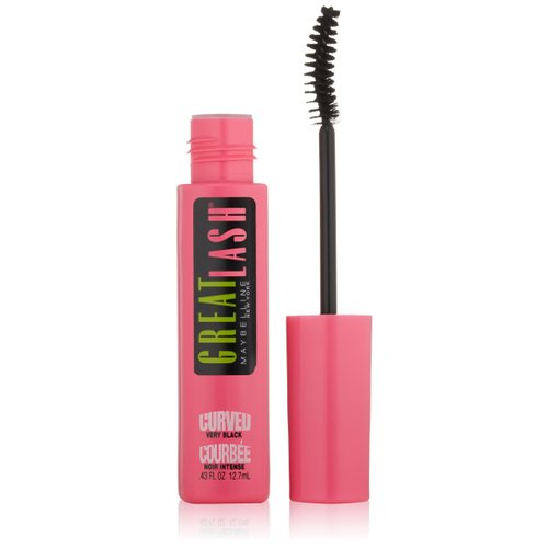 Maybelline New York Great Lash Mascara, Curved Brush, Very Black, 0.43 Fluid Ounce