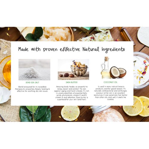 Dead Sea Salt And Shea Scrub, Exfoliate and Smoothing (10 oz)