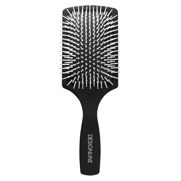 Rectangular Paddle Brush for Blow Drying - Regis DESIGNLINE - Flat Nylon Bristle Hair Brush for Wet or Dry Hair