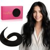 WENNALIFE U Tip Hair Extensions Human Hair, 50g 50s 22 Inch Jet Black Remy Hair Extensions K Tip Hair Extension Real Human Hair Invisible Straight Keratin Hair Extensions