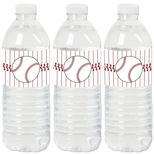 Batter Up - Baseball - Baby Shower or Birthday Party Water Bottle Sticker Labels - Set of 20
