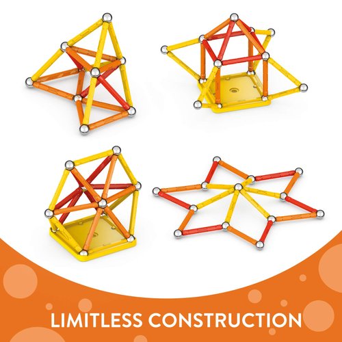 GEOMAG Magnetic Sticks and Balls Building Set | STEM & Educational Magnet Toys made from 100% Recycled Plastic | Storage box | Classic 42 Piece Age 3-99