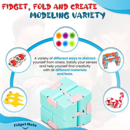 Fidget Toys Pack, 30 Pcs Sensory Fidget Toy Set, Stress Anxiety Relief Toys Set for Kids and Adults with ADD, OCD, Autism, Party Favors Best Gifts for Kids on Weekdays, Holidays, or Birthdays.