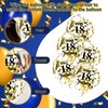 Blue Gold 18th Birthday Balloons 24Pcs Navy Blue White Gold Happy 18th Birthday Latex Balloons Blue Gold 18th Birthday Party Decorations for Boys Men 18th Birthday Anniversary Party Supplies 12Inch