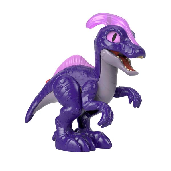 Fisher-Price Imaginext Jurassic World Dinosaur Toy Deluxe Parasaurolophus XL Figure, Lights & Sounds, for Pretend Play Preschool Kids Ages 3+ Years