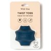 Wild One Twist Toss Dog Toy 100% Natural Rubber, Fun to Chew, Durable for Average Chewers, Fetch Toy, Treat Dispensing Blue